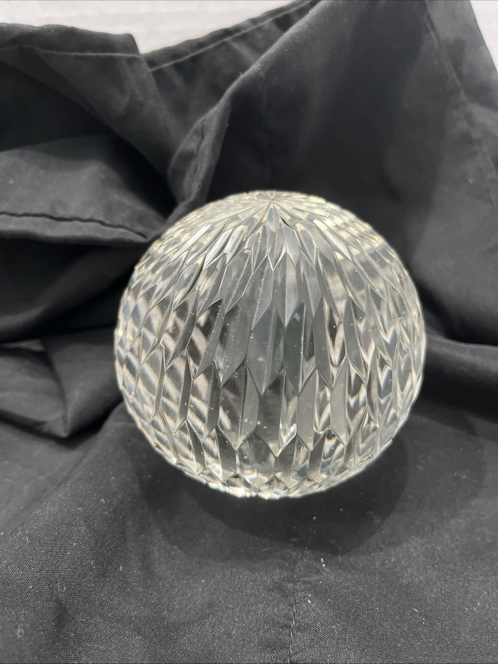 Tozai Homes Handmade Clear Crystal Ball Paperweight Smooth Base